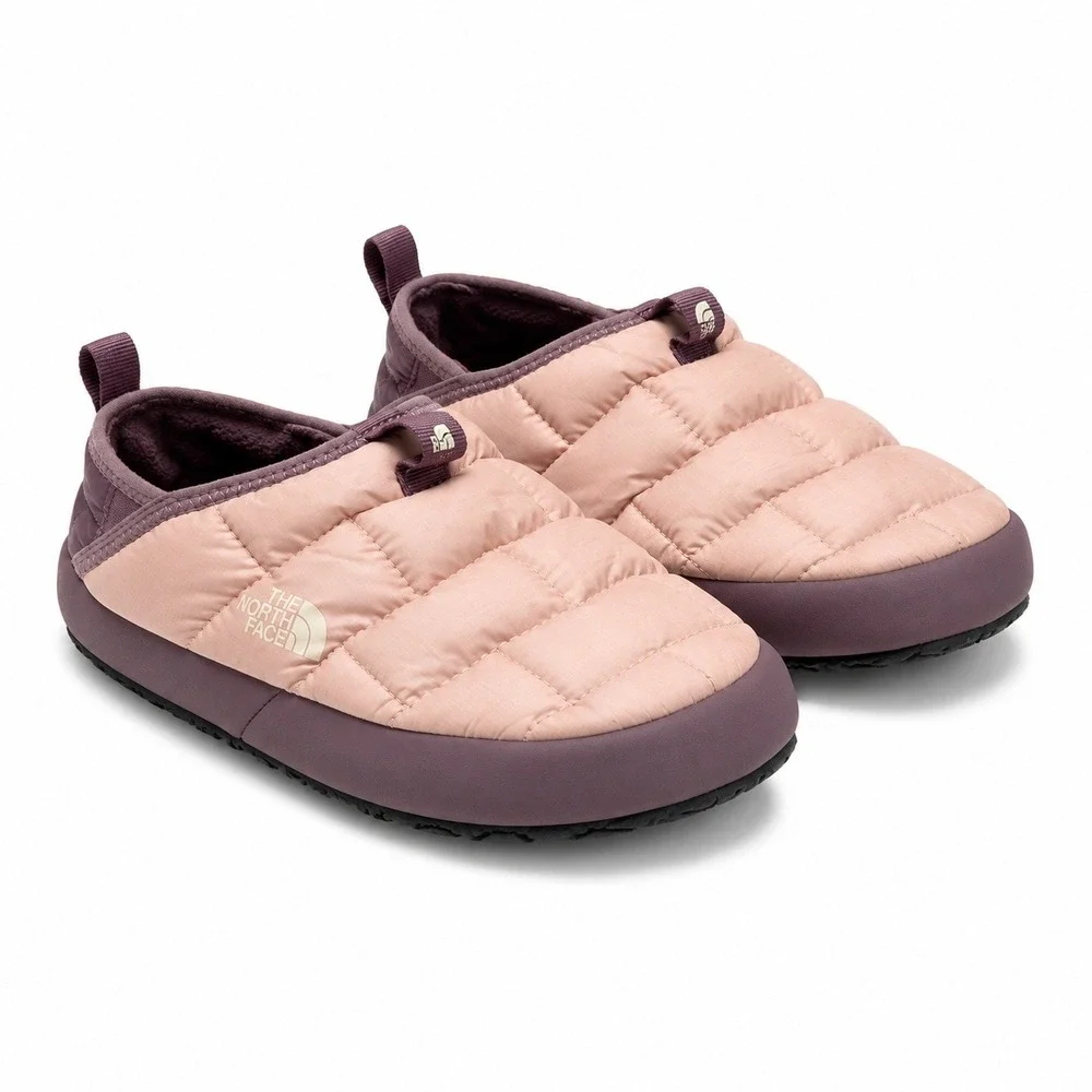 The North Face Thermoball Traction Mule II‎ Slippers Kids Size 4 Pink Purple